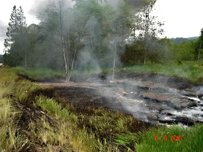 Peat bogs on fire in Kyiv region