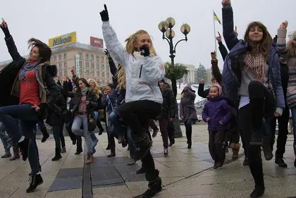 Kyivans join global rally to end violence against women