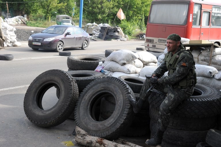 Dzerzhynsk under heavy artillery fire