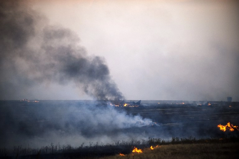 Ukrainian fighter jet shot down by Russian missile in Donbas