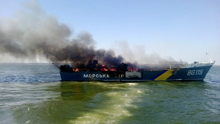 Eight border guards rescued, two missing after shelling in Sea of Azov