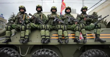 Russian-separatist forces rehearsing military parade, assuring equipment ‘not combat-ready’