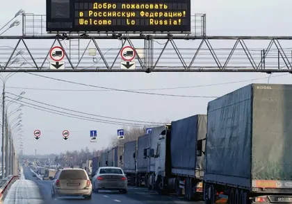 Trucks carrying Ukrainian goods to Kazakhstan stranded on Russian-Belarusian border