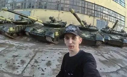 Bloggers sneak in tank warehouse in Kharkiv, find it unguarded (VIDEO)