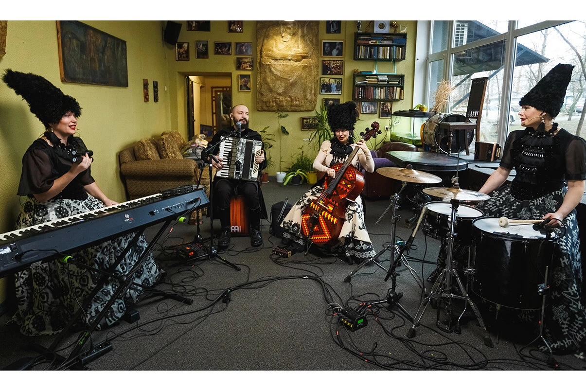 Ukrainian folk band DakhaBrakha performs for show by Tiny Desk Concert, Globalfest