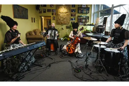 Ukrainian folk band DakhaBrakha performs for show by Tiny Desk Concert, Globalfest