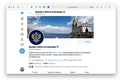 Ukrainians launch a flash mob against Twitter’s verification of Russia’s Crimea account