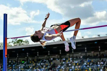Ukrainian athlete sets European record in high jump, wins gold
