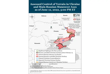 Інститут вивчення війни (ISW) – Оцінка російського вторгнення, 13.06.2022