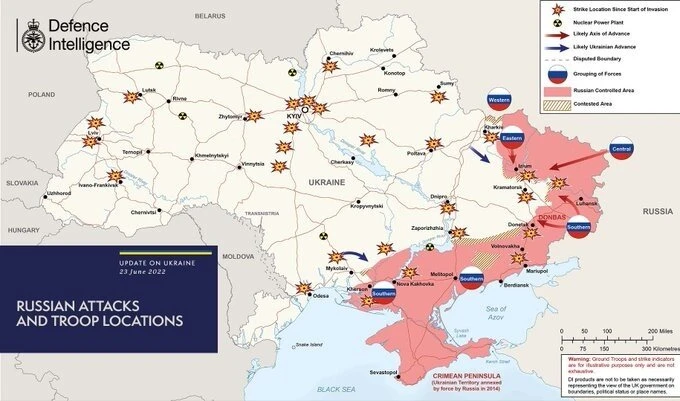 British Defence Intelligence: situation in Ukraine – 23 June 2022