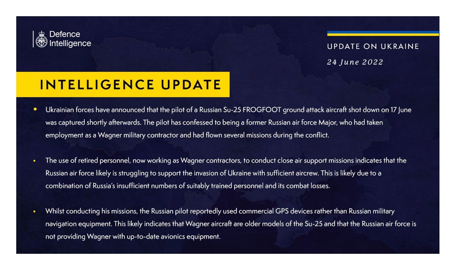 British Defense Intelligence Update, June 24, 2022