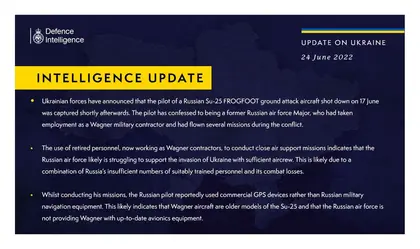 British Defense Intelligence Update, June 24, 2022