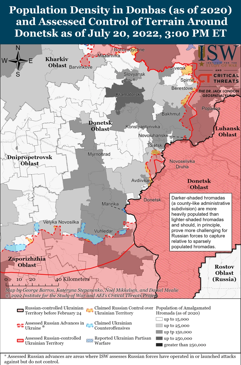 ISW Russian Offensive Campaign Assessment , July 20