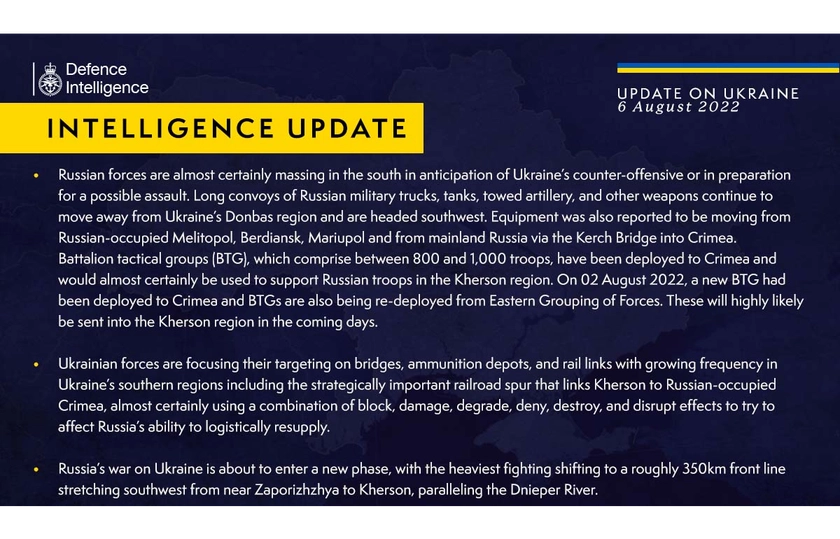 Інформація від військової розвідки Великої Британії про ситуацію в Україні