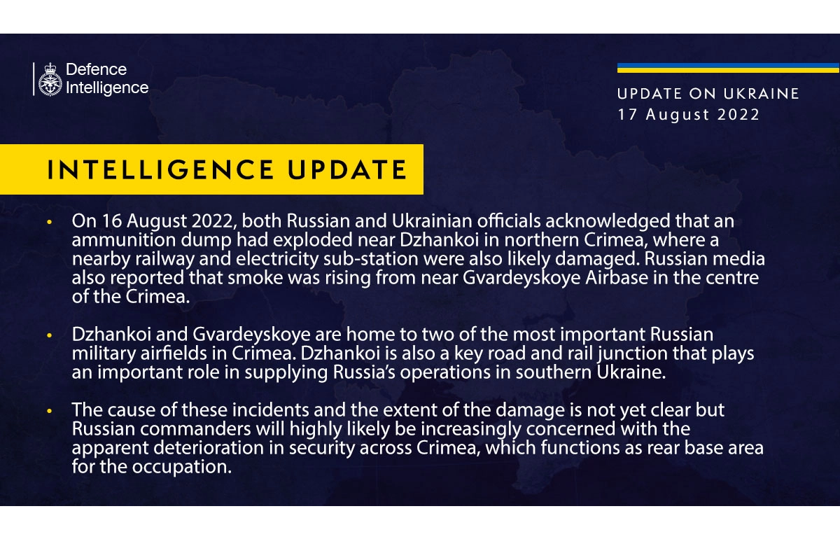 Інформація від військової розвідки Великої Британії про ситуацію в Україні