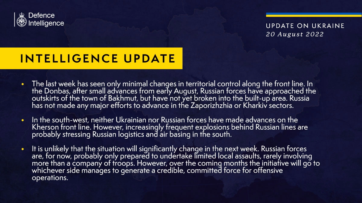 Інформація від військової розвідки Великої Британії про ситуацію в Україні