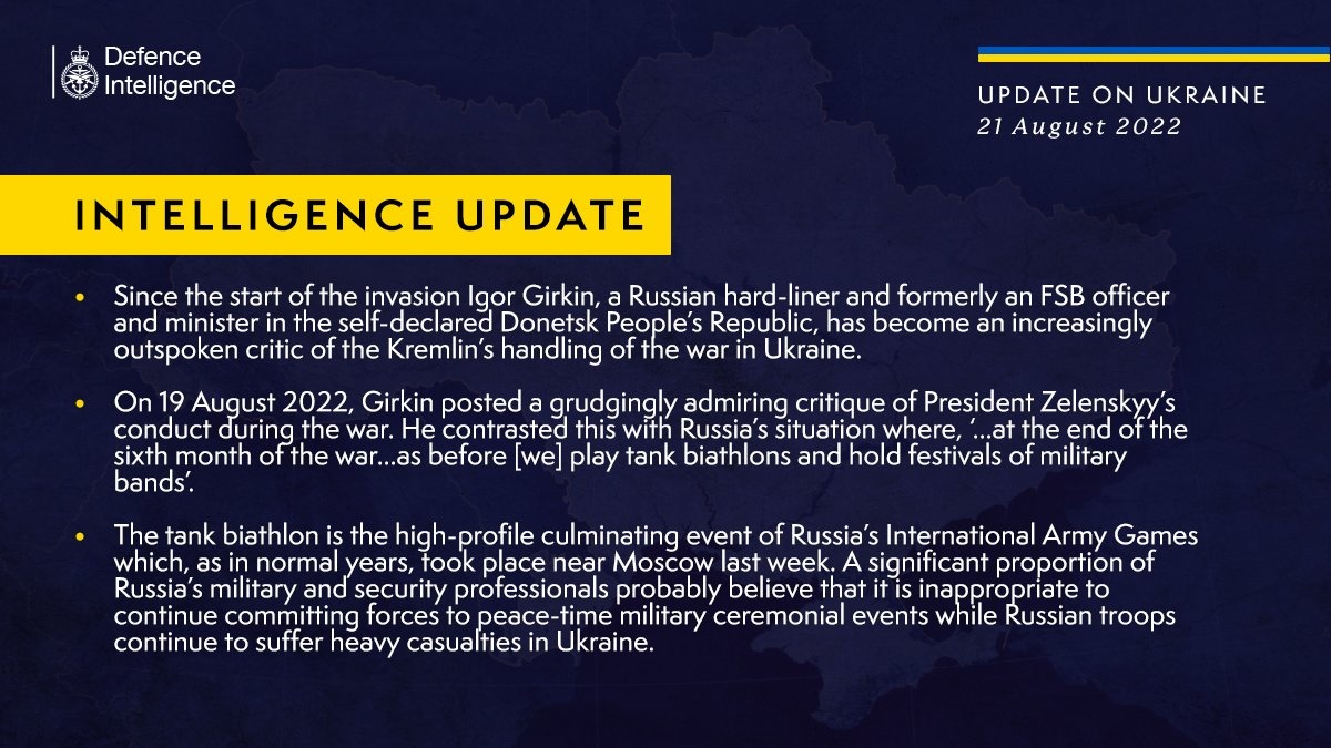 Інформація від військової розвідки Великої Британії про ситуацію в Україні