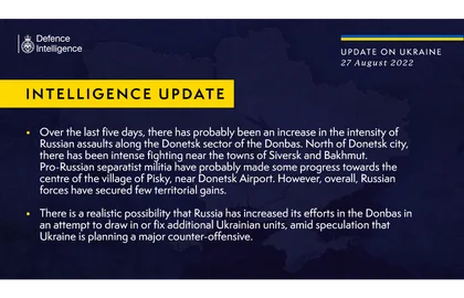 Інформація від військової розвідки Великої Британії про ситуацію в Україні