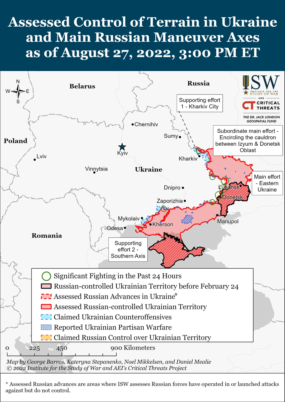 ISW Russian Offensive Campaign Assessment, August 27