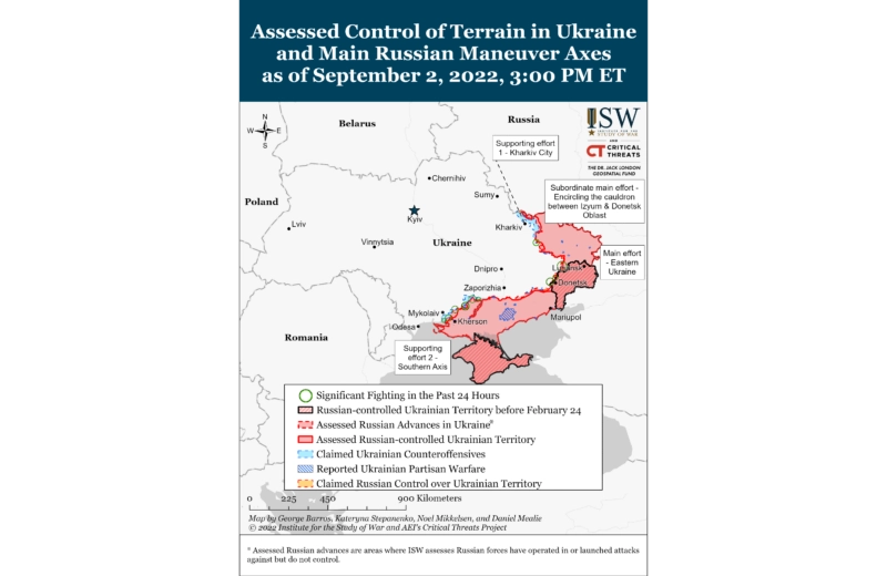 Найновіше від американського Інституту вивчення війни, 03.09.2022 (ISW)