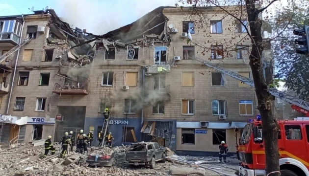 Three People Rescued from Rubble of Apartment Building in Kharkiv