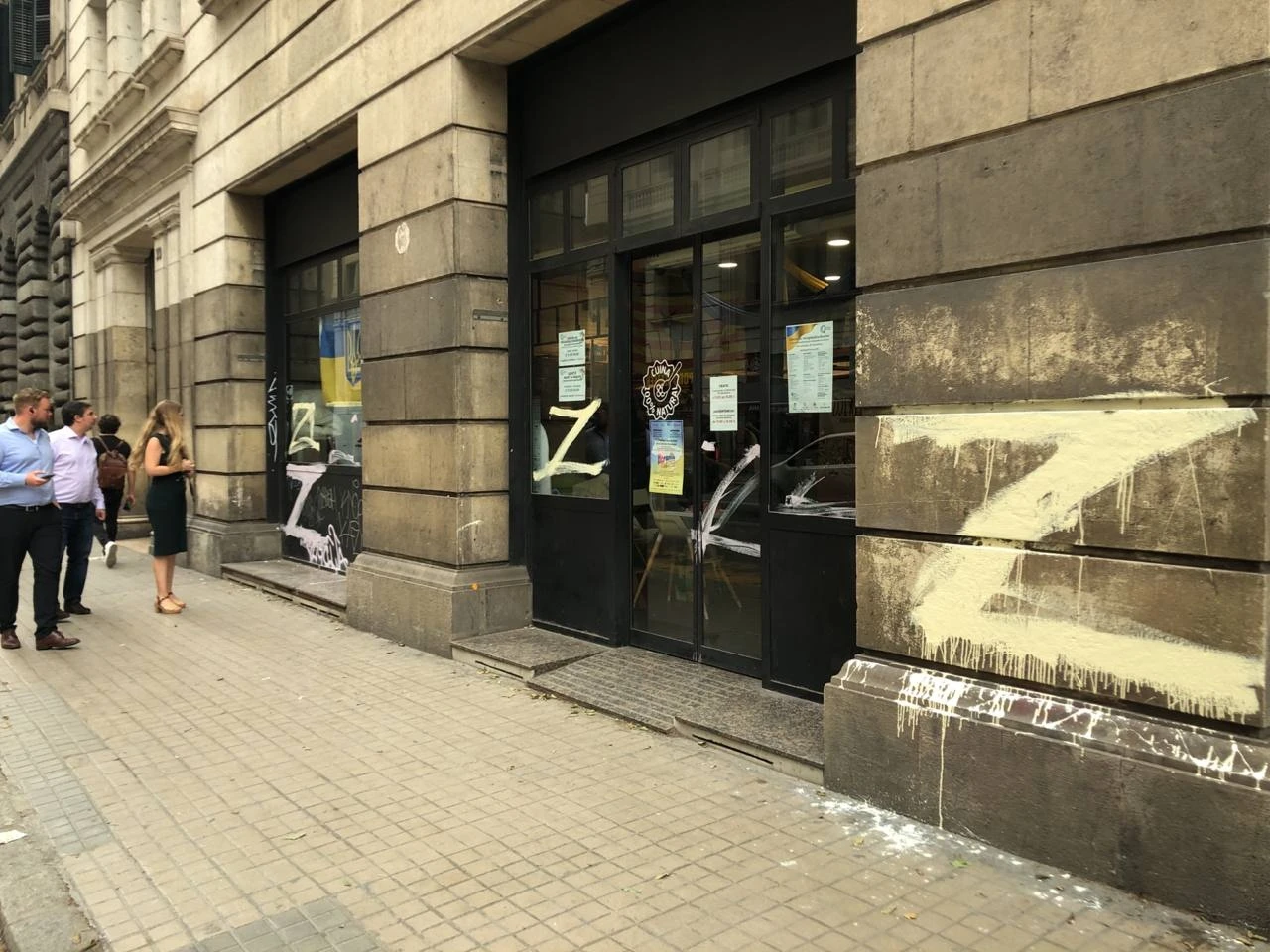 Russian Fascist Graffiti Appears in Central Barcelona