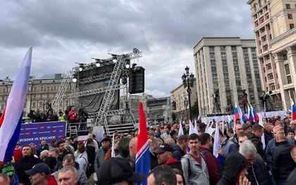 В Москві проходить мітинг на підтримку псевдореферендумів