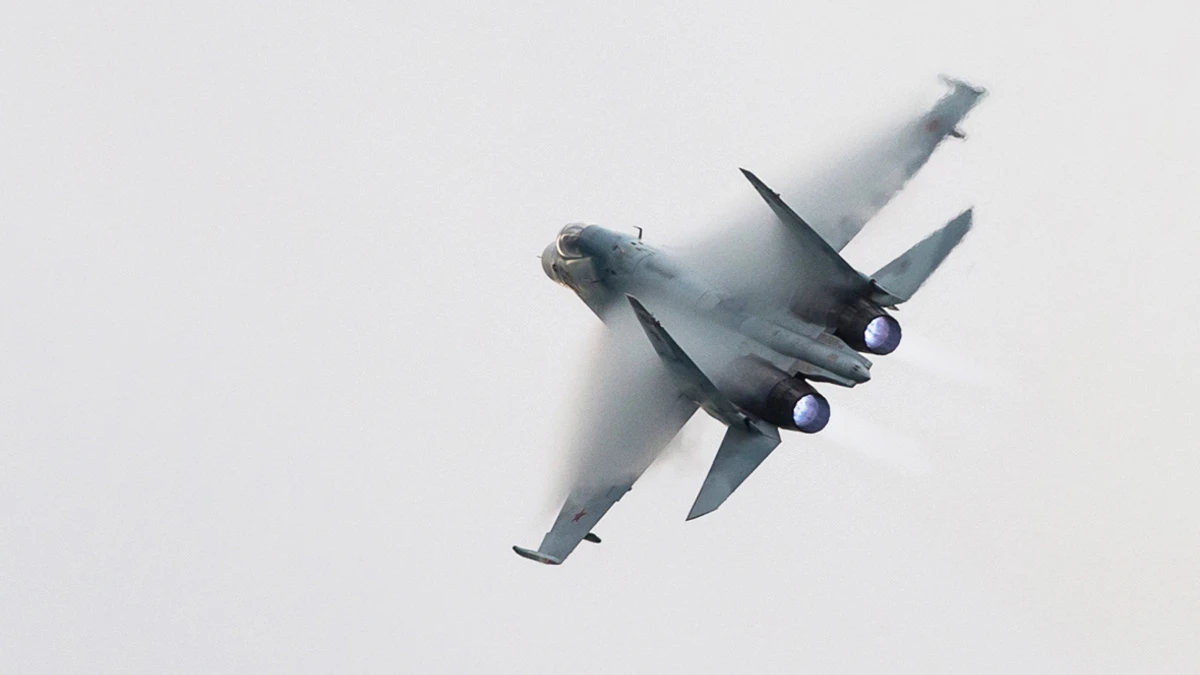 WATCH: Video Shows Moment Russian Jet Shot Down Over Ukraine