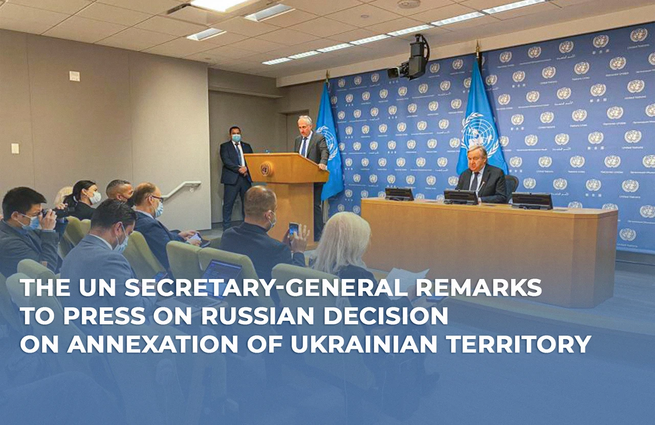 UN Secretary-General Condemns Russian Annexation of Ukrainian Territory