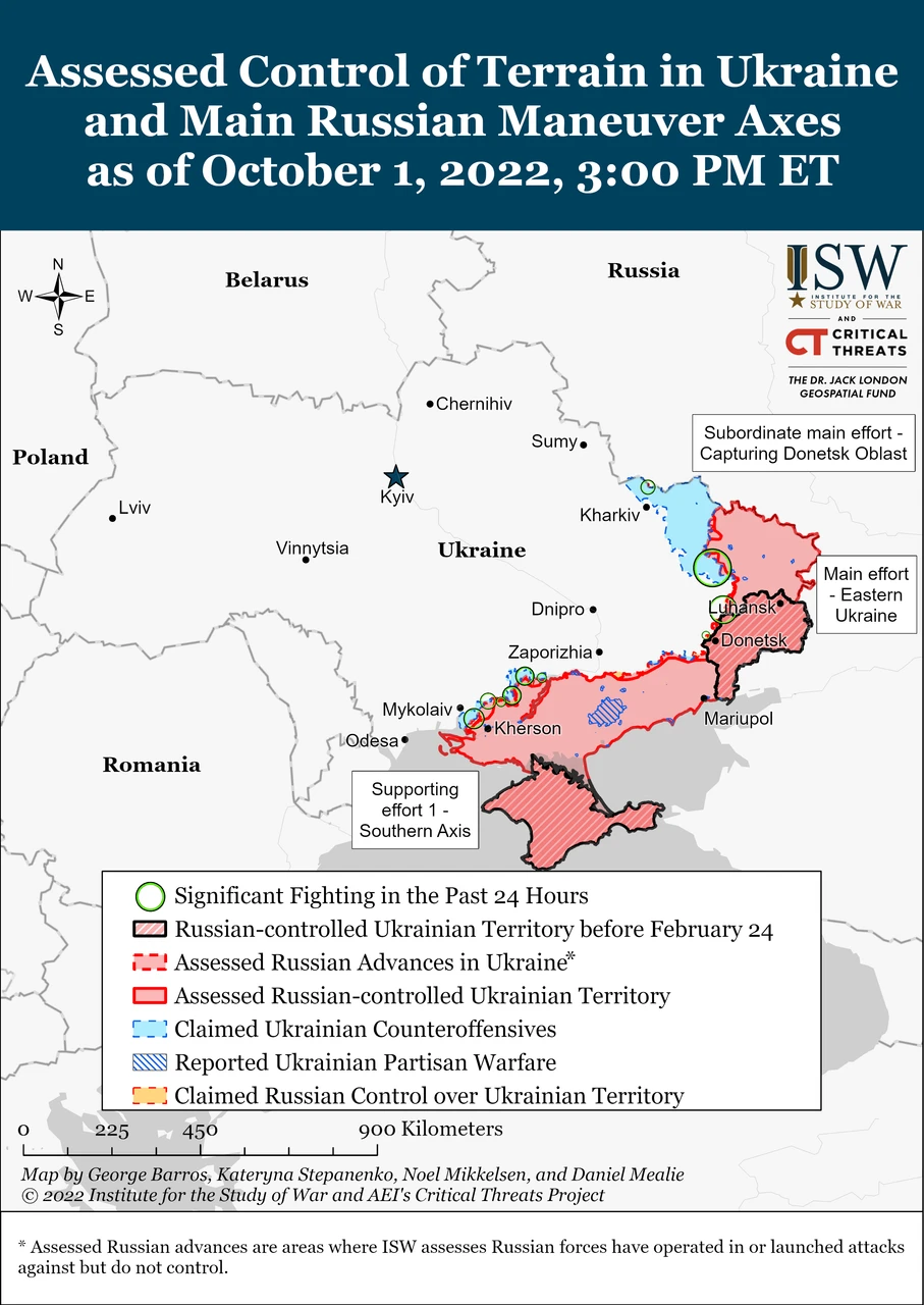ISW Russian Offensive Campaign Assessment, October 1