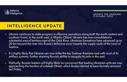 Інформація від військової розвідки Великої Британії про ситуацію в Україні