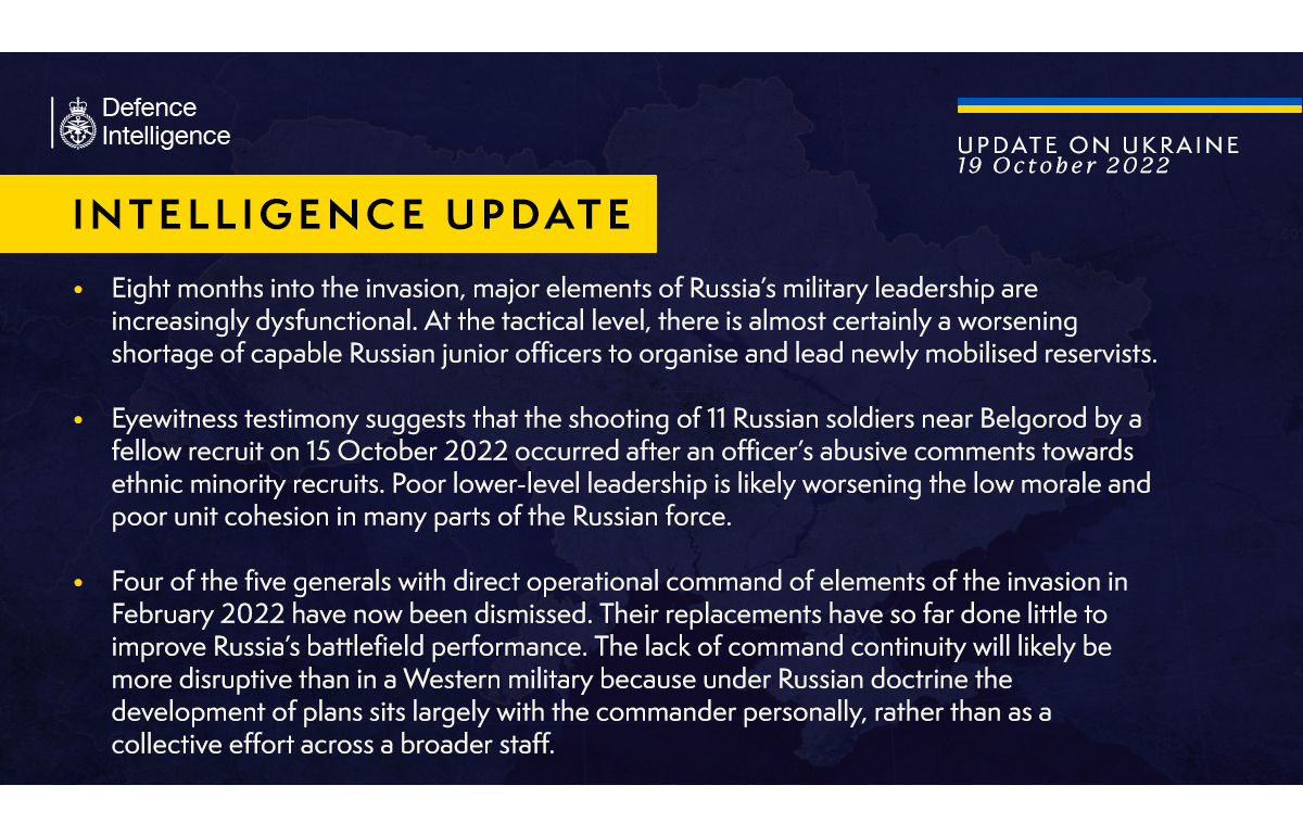 British Defence Intelligence Update Ukraine 19 October 2022   3ff0f92478f32af8bd96773e538dd9d9 