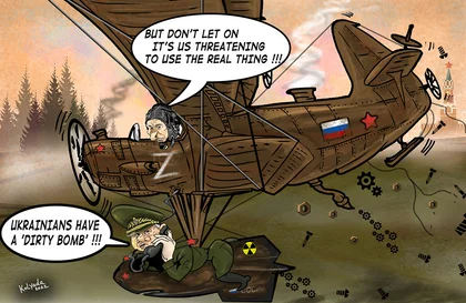 Cartoon: Rasshists Still Trying to Bomb With Dirty Lies as Well