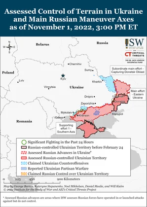 ISW Russian Offensive Campaign Assessment, November 1