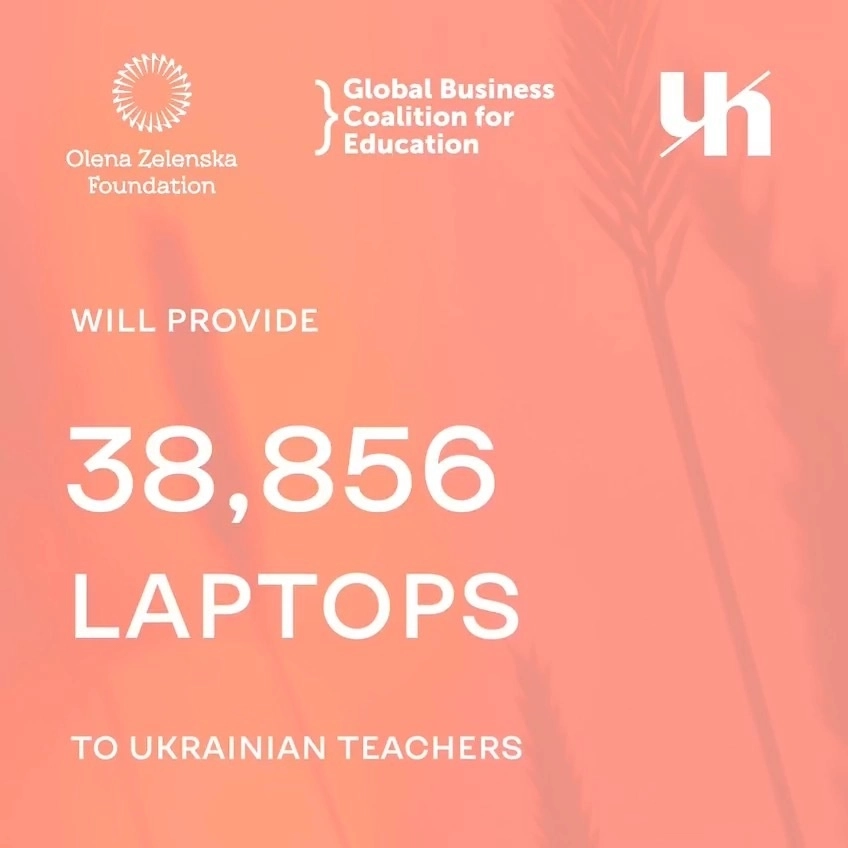 Laptops for Teachers From HP and Microsoft With the Assistance of the Olena Zelenska Foundation