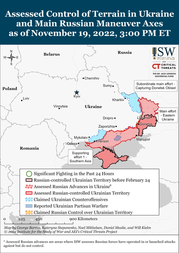 Найновіше від американського Інституту вивчення війни (ISW)