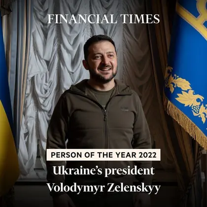 Володимир Зеленський став людиною року за версією Financial Times
