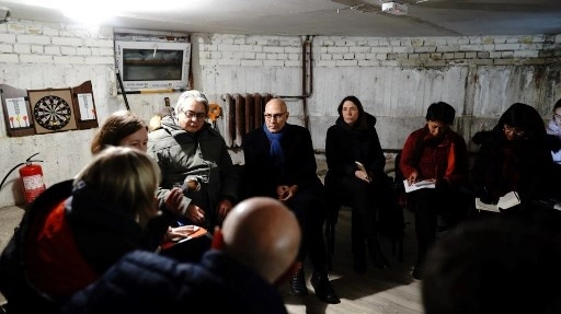 UN Rights Chief Moves Kyiv Meeting Underground as Sirens Sound