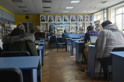 Library Offers Refuge and Recovery in War-Scarred Ukraine Town