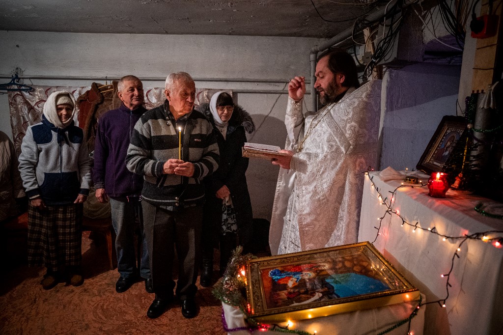 Christmas in a Bomb Shelter for Orthodox Ukrainians