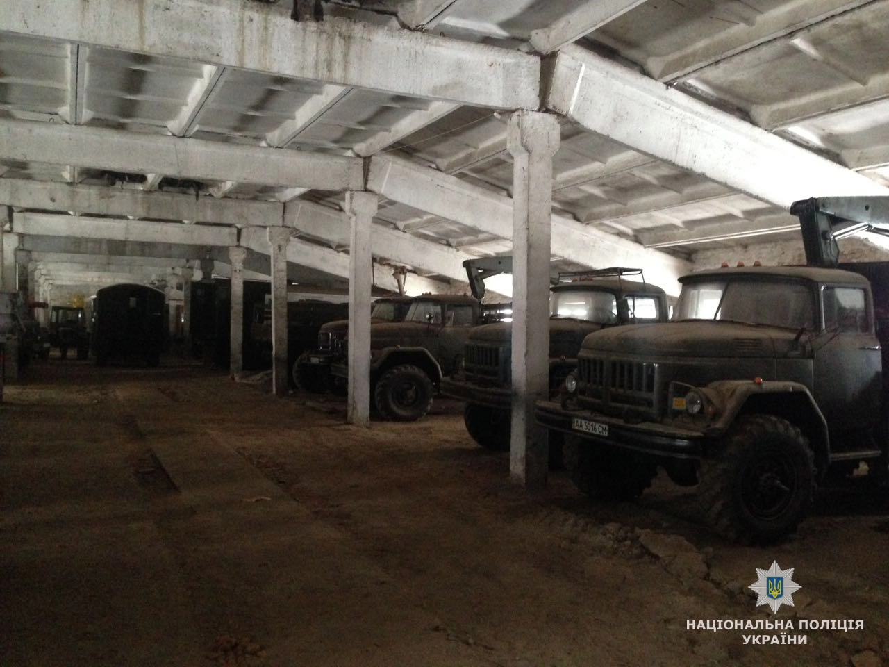 Military hardware found by National Police that was allegedly plundered from military bases and put up for sale.