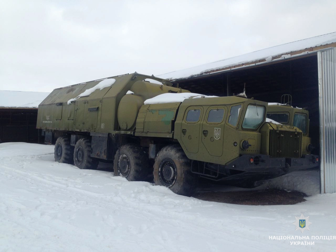 Military hardware found by National Police that was allegedly plundered from military bases and put up for sale.