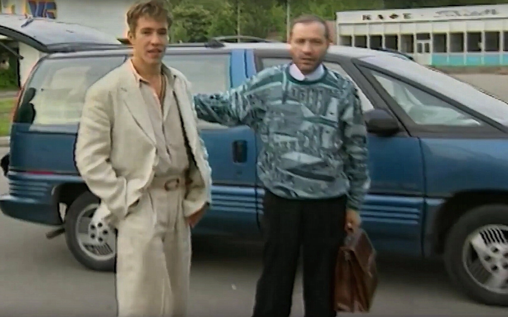 Businessman Yevhen Shcherban (R) with his eldest son, named Yevhen Shcherban after him. 