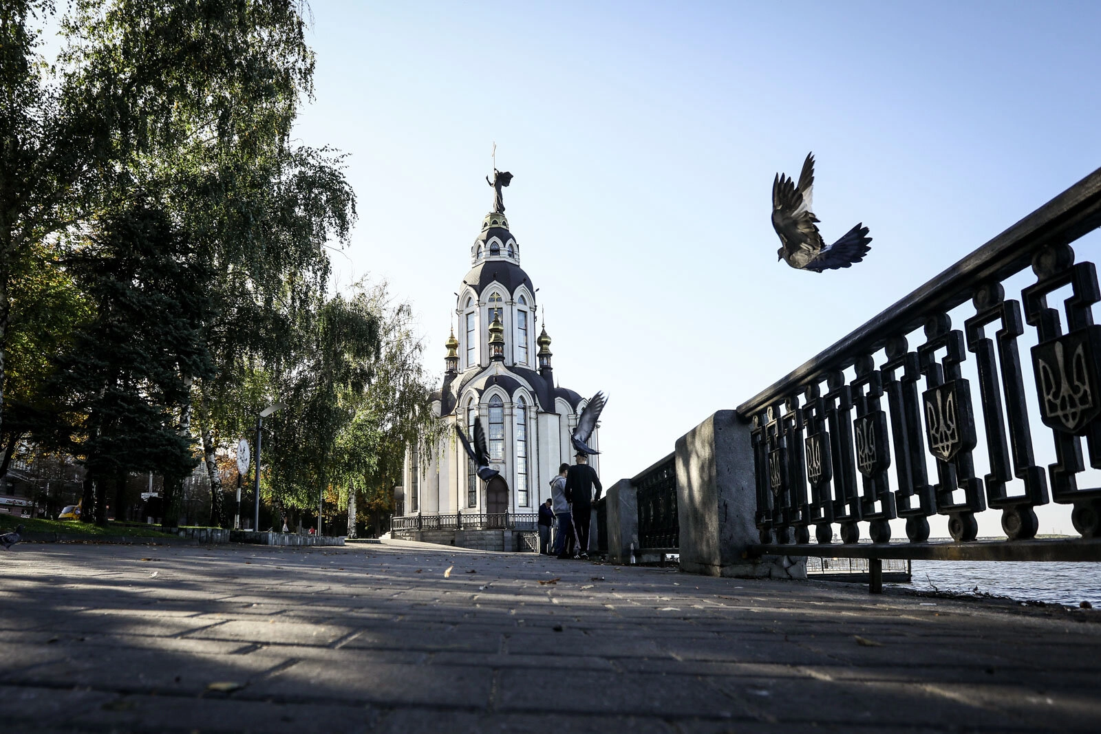 A church in Dnipro photographed on Oct. 5, 2020.