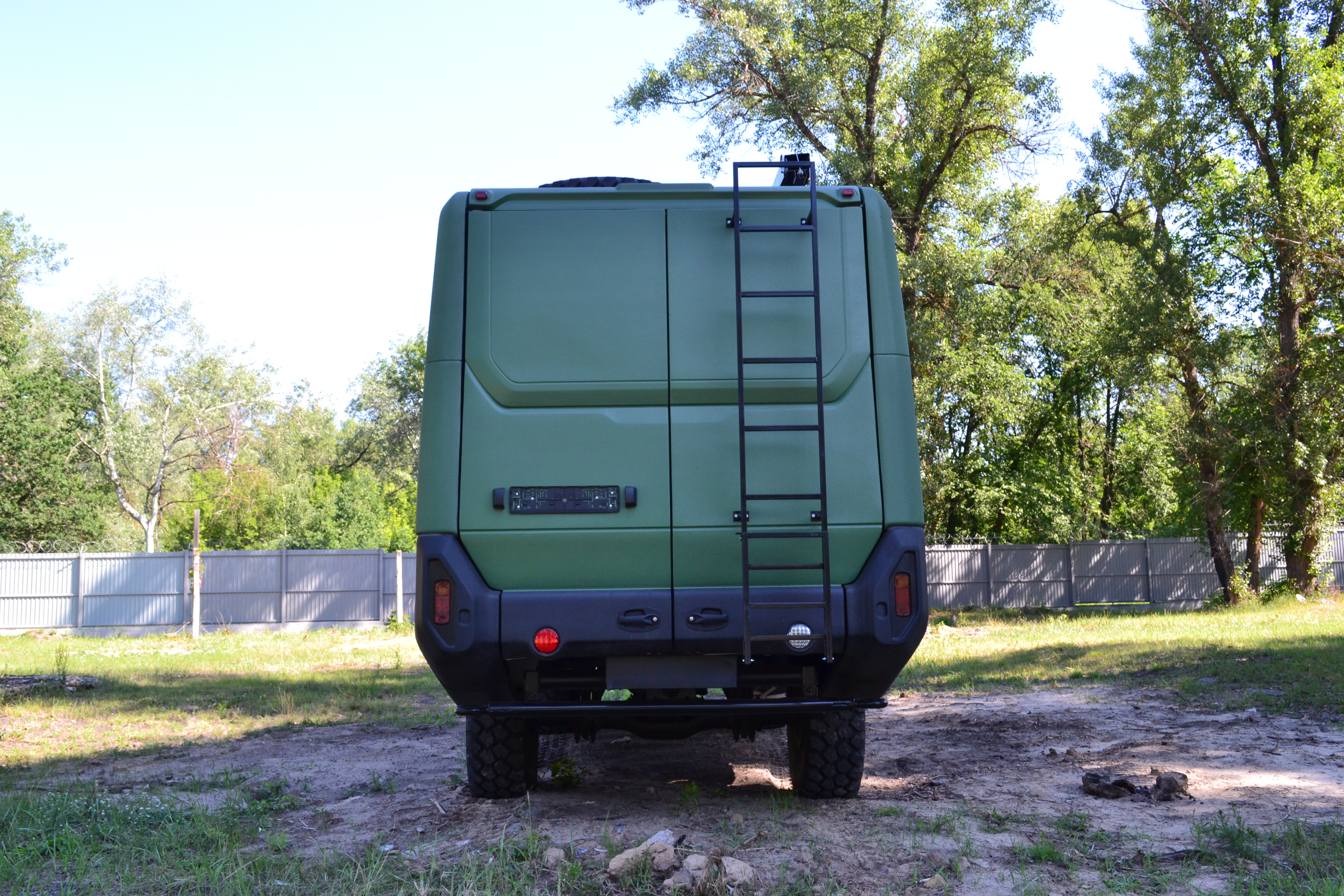 An ambulance version of the Tursus Praetorian bus sold to the National Guard of Ukraine. Its creators claim it can fit up to 12 wounded patients and some medical staff. (Torsus)