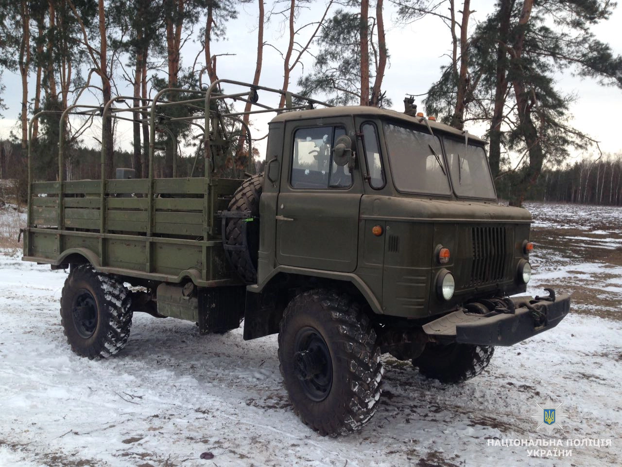 Military hardware found by National Police that was allegedly plundered from military bases and put up for sale.