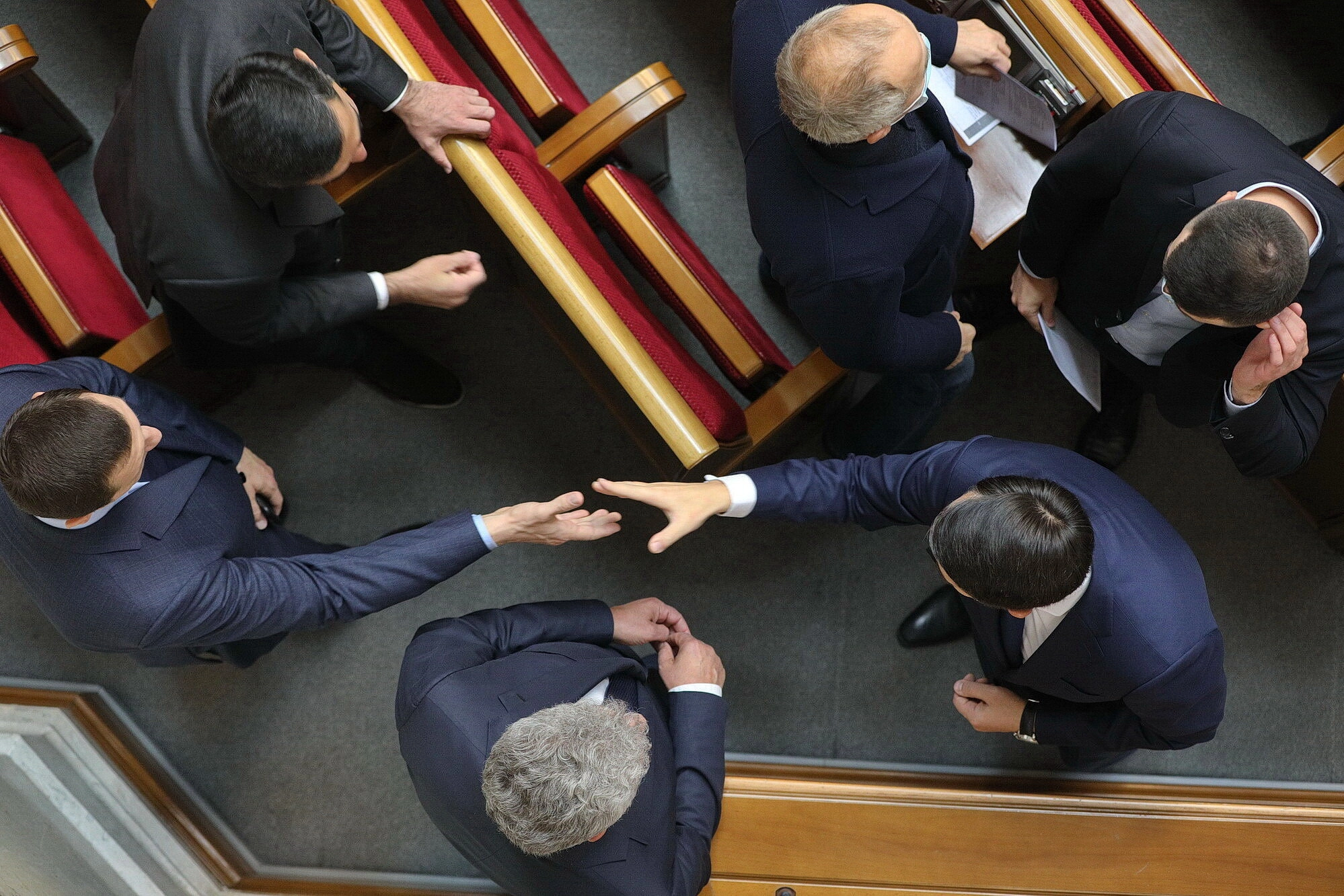 Speaker of Parliament Dmytro Razumkov on Oct. 7, 2021 at the Ukrainian parliament session in Kyiv.