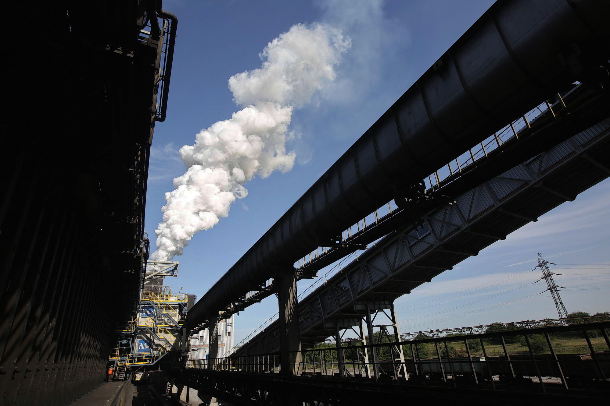 Steam billows out of a coking plant built in 2013 at ArcelorMittal Kryvyi Rih, constructed as a part of the company&#8217;s strategy to modernize the steel mill. 