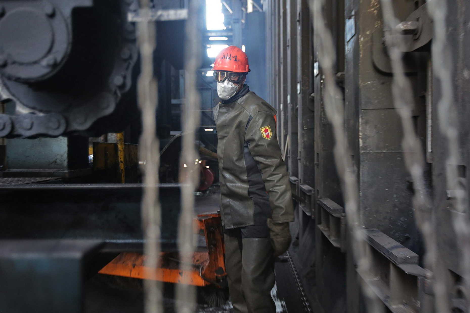 A factory employee works at a coking plant built in 2013 at ArcelorMittal Kryvyi Rih, constructed as a part of the company&#8217;s strategy to modernize the steel mill. 