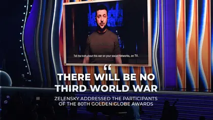 Zelensky Addresses the Golden Globes